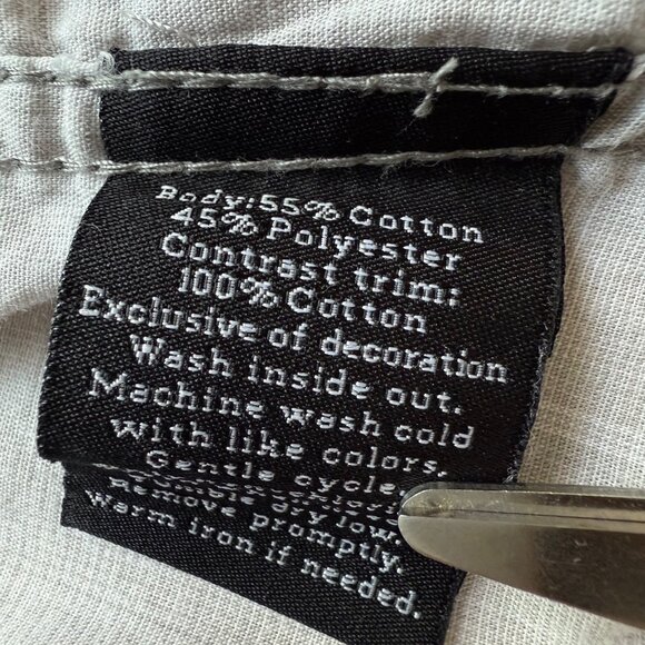 Rock & Republic Size XL Light Gray Plaid Utility Chest Pockets Button-Up Shirt - Picture 7 of 13